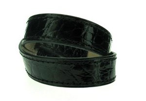 Double cuff -  Black - Crocodile