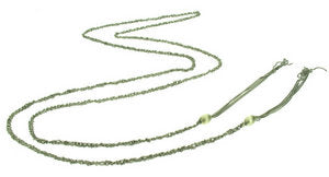 Friendship necklaces -Woven Silver and Yellow Gold-plated long necklaces