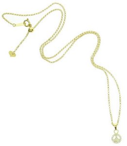 Peace charm on necklace -18ct yellow Gold