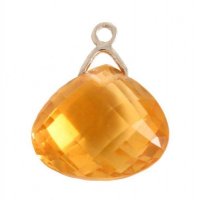 Interchangeable Line Earring Cognac and White diamonds - Green Quartz