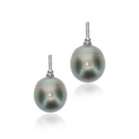 Interchangeable 'Oval Link' Diamond earrings - Sapphire