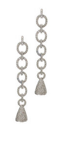 Interchangeable 'Oval Link' Diamond earrings - South Sea Pearl