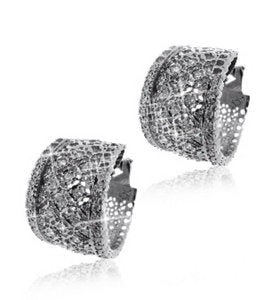 Diamond Lacey Fat Hoops