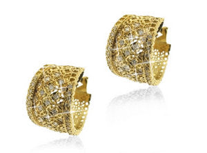 Diamond Lacey Fat Hoops
