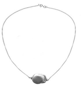 Large Flat Pearl necklace 'rock collection'