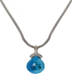 Briolette pendant - Blue Topaz