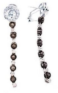 Interchangeable Line earring - Diamond - Pave ball drop*