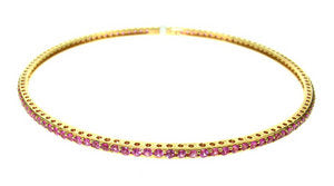 Diamond Eternity bangles - 3 colour Gold