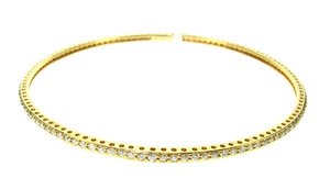 Diamond Eternity bangles - 3 colour Gold