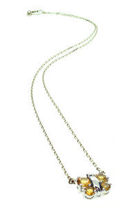 Semi-precious butterfly - necklace