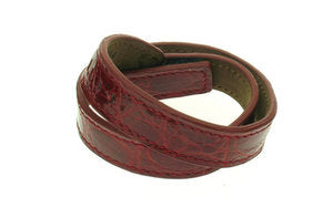 Double cuff - Red - Crocodile