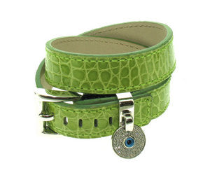 Double cuff - Lime Green - Crocodile