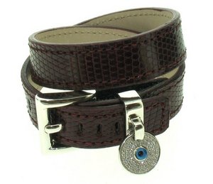 Double cuff - Wine - Lizard