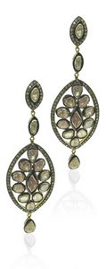 Indian Long Oval Diamond Earrings