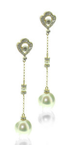 Fan top Pearl earrings