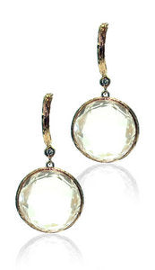 White Topaz drop earring
