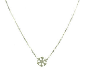 Diamond snowflake necklace