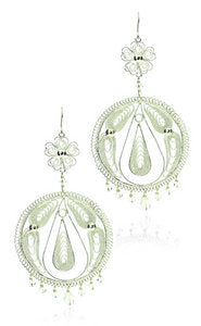 Funky Filigree earrings with Smokey Quartz