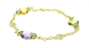 3 colour Briolette bracelet