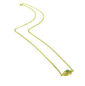 Diamond Evil Eye - inset - necklace