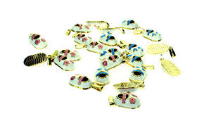 Enamel Baby shoe pendant