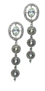 Oval Diamond earrings with detachable drops