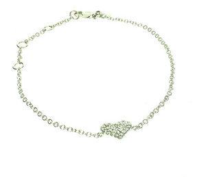Heart bracelet - fully set Diamond - Single