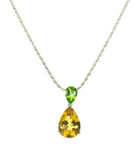 Citrine Peridot Pendant