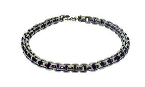 Italian snake chain bracelet - Gunmetal finish