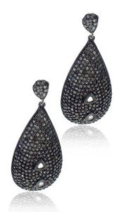 Indian Drop Earrings -Small Teardrop Top with Large Drop