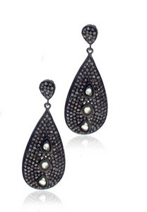 Indian Drop Earrings - Slim Teardrop