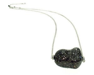 Large rock necklace - fully set with Brown Diamonds