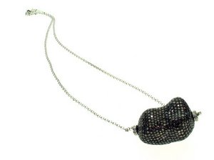 Large rock necklace - fully set with Brown Diamonds
