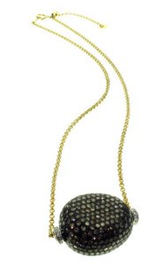 Indian Brown Diamond Large Pebble Necklace