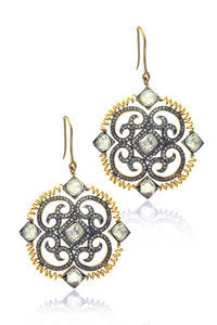 Indian large Gold spiral earrings