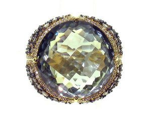 Turban ring - Green Amethyst