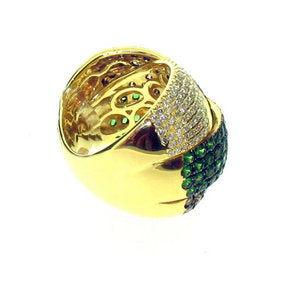 Triple crossover ring - Green