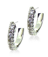 Baby Diamond Hoops