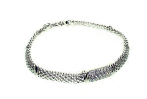 Basket weave, sparkly ID bracelet