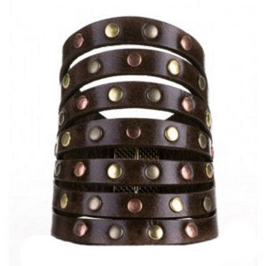 Studded leather cuff