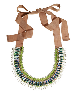 Beige Ribbon necklace – Spring