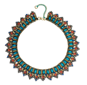 Tribal Turquoise and Coral Necklace