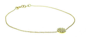 Pave set Diamond baby disc bracelet