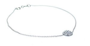 Pave set Diamond baby disc bracelet