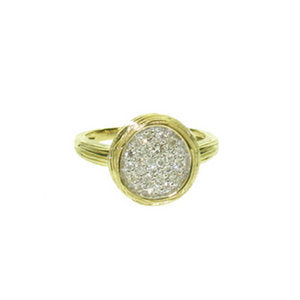 Alexandra Ring - small round - pave set with Rubies - white Gold