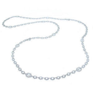 Baguette Diamond Long Necklace