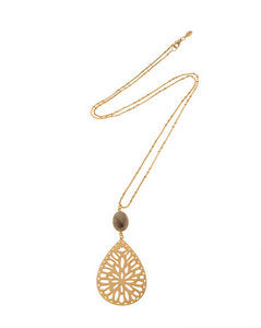 Arabian' Teardrop long necklace
