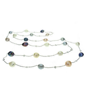 Multi-coloured freshwater Pearl necklace