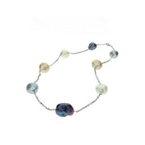 Multi-colour Fresh Pearl necklace - Short