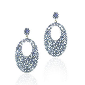 Indian Earrings - Sapphire & Diamond earrings